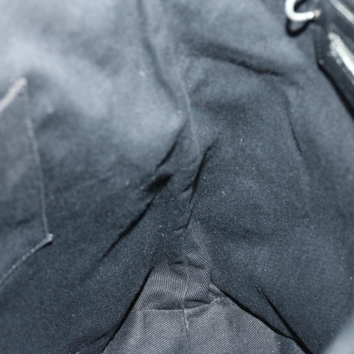 CELINE C Macadam Canvas Tote Bag Black Auth 66820