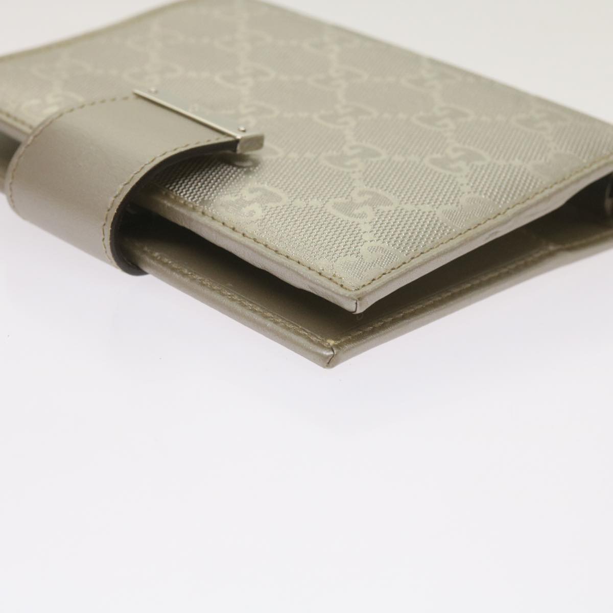 GUCCI GG implementation Day Planner Cover Silver 115240 Auth 66845