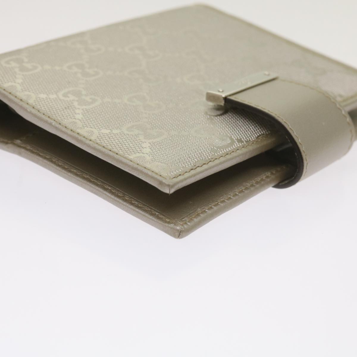 GUCCI GG implementation Day Planner Cover Silver 115240 Auth 66845