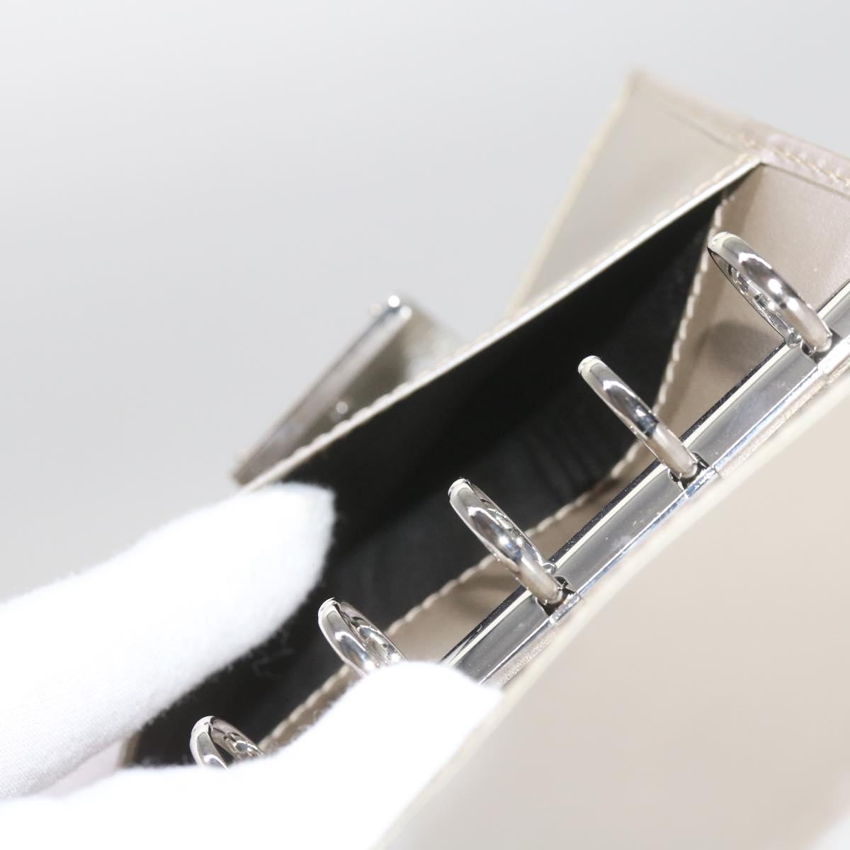 GUCCI GG implementation Day Planner Cover Silver 115240 Auth 66845