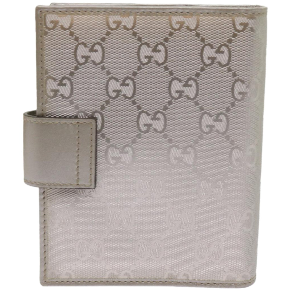 GUCCI GG implementation Day Planner Cover Silver 115240 Auth 66845