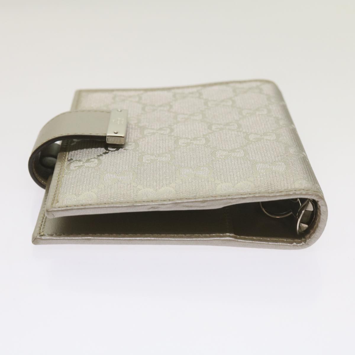 GUCCI GG implementation Day Planner Cover Silver 115240 Auth 66845
