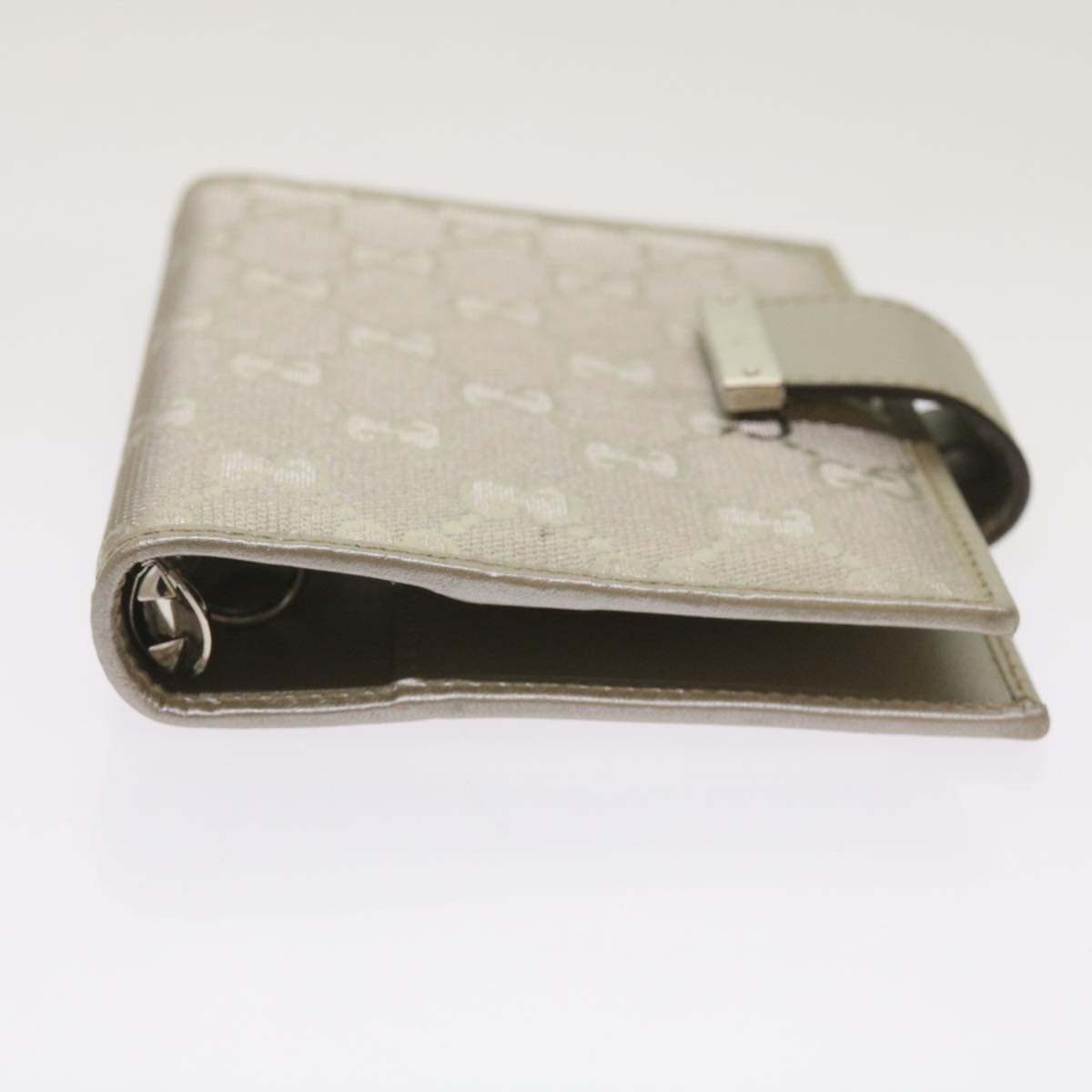 GUCCI GG implementation Day Planner Cover Silver 115240 Auth 66845