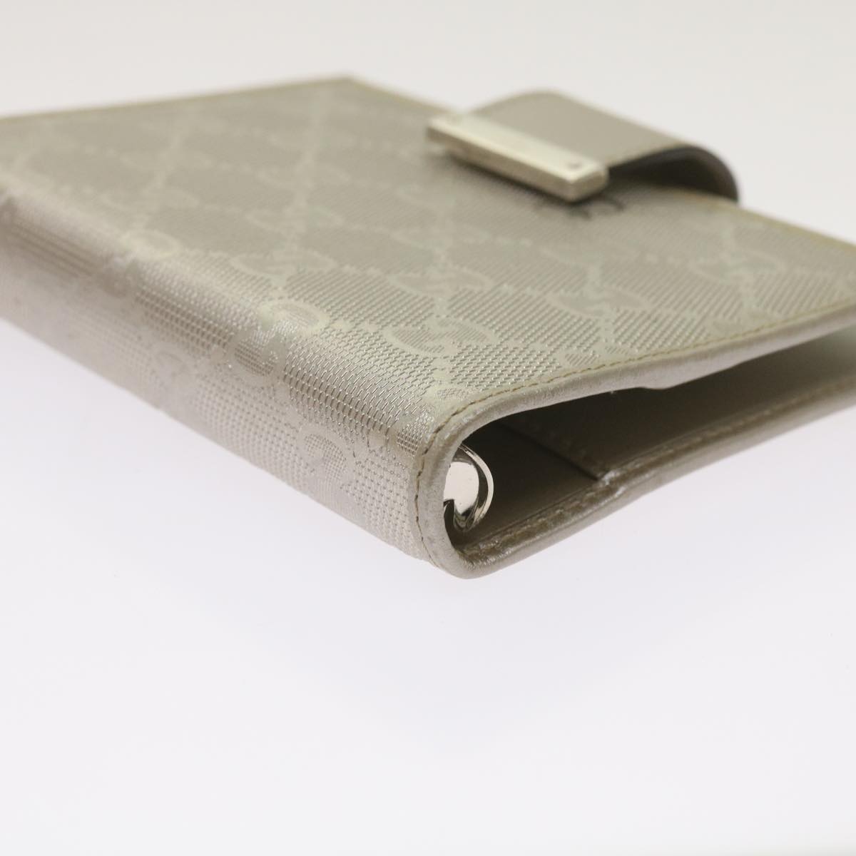 GUCCI GG implementation Day Planner Cover Silver 115240 Auth 66845