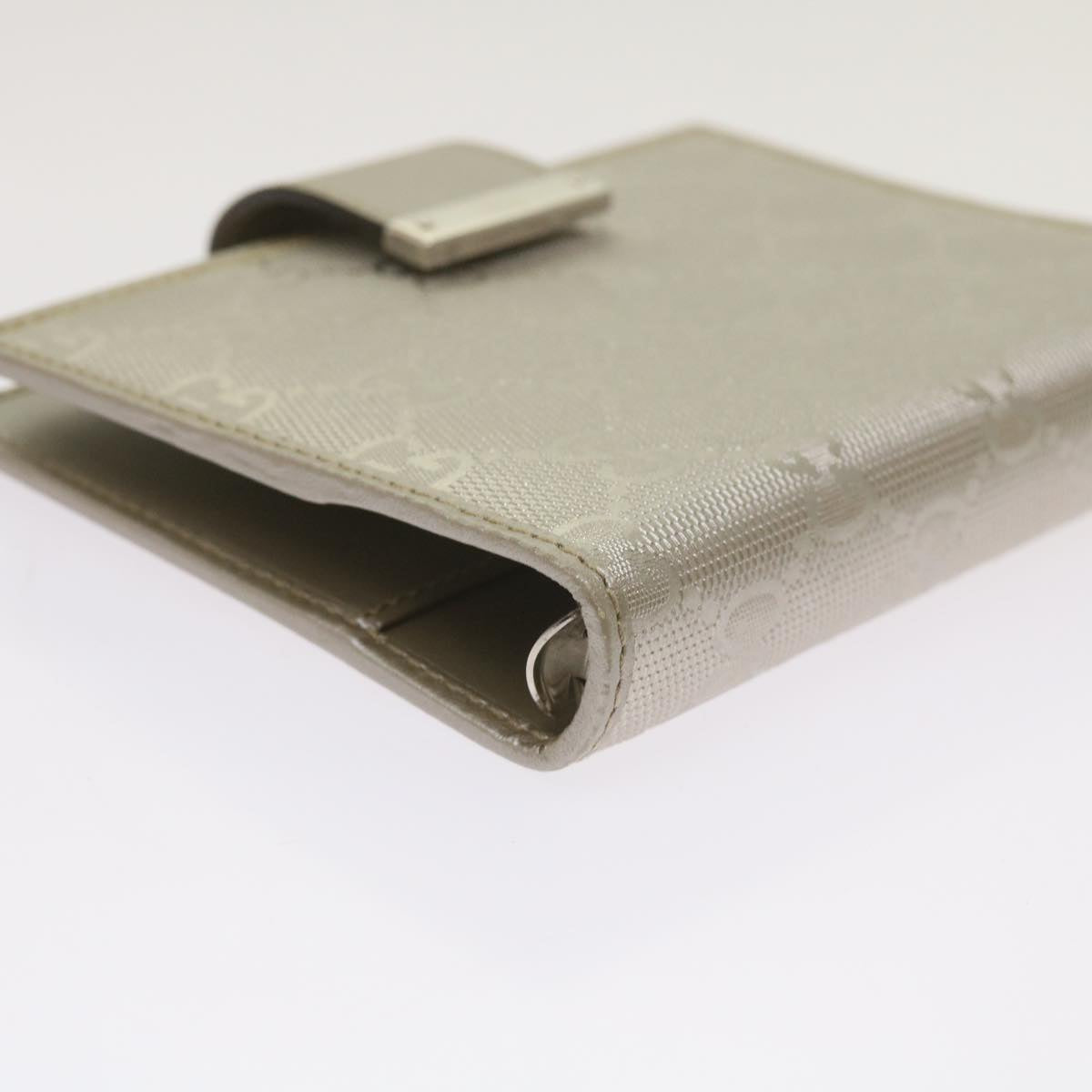 GUCCI GG implementation Day Planner Cover Silver 115240 Auth 66845