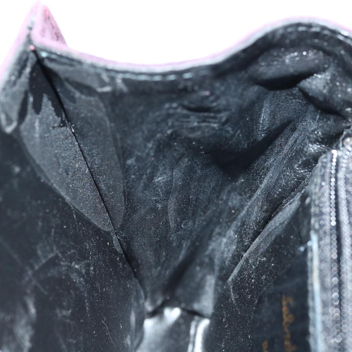 Salvatore Ferragamo Hand Bag Suede 2way Purple Auth 66859