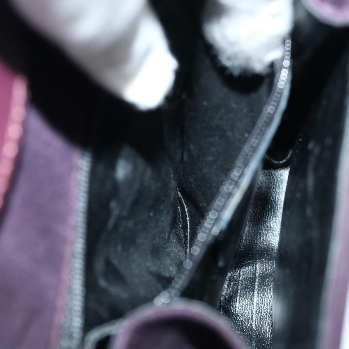 Salvatore Ferragamo Hand Bag Suede 2way Purple Auth 66859