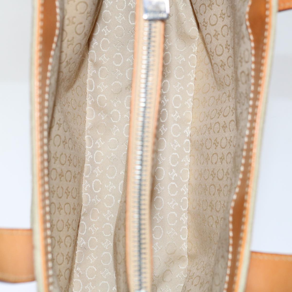 CELINE C Macadam Canvas Hand Bag Gray Auth 66923