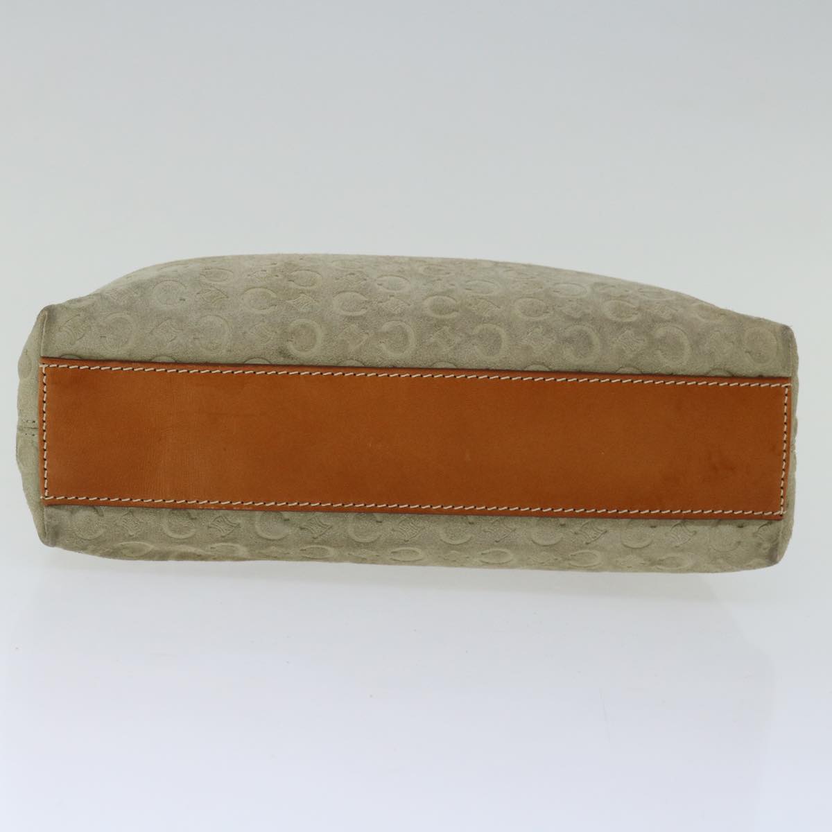 CELINE C Macadam Canvas Hand Bag Gray Auth 66923