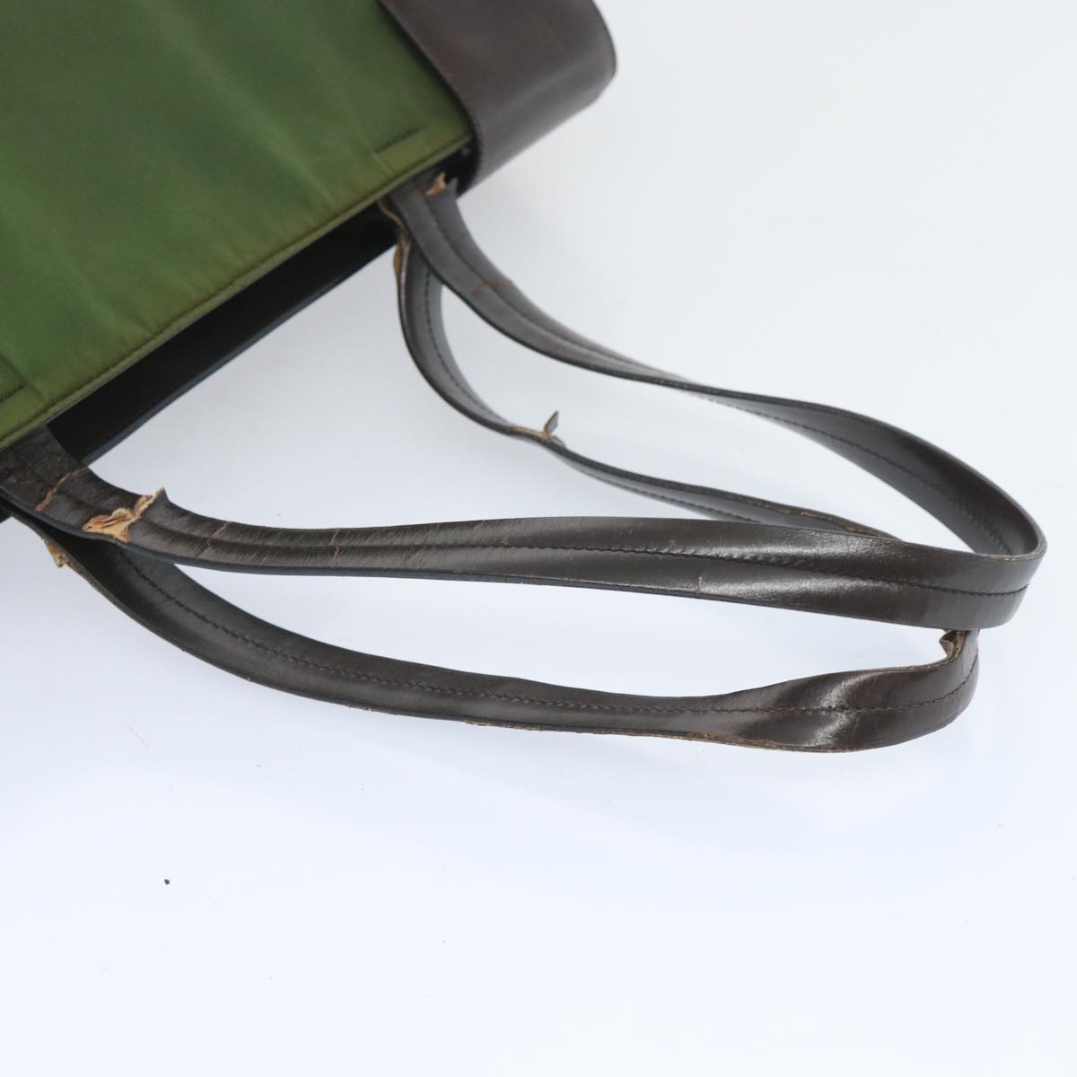 PRADA Tote Bag Nylon Khaki Auth 66936