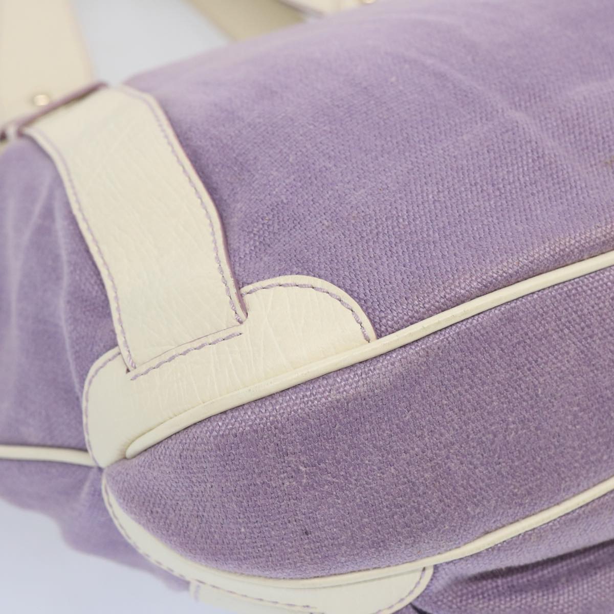 CELINE Tote Bag Canvas Purple Auth 66944