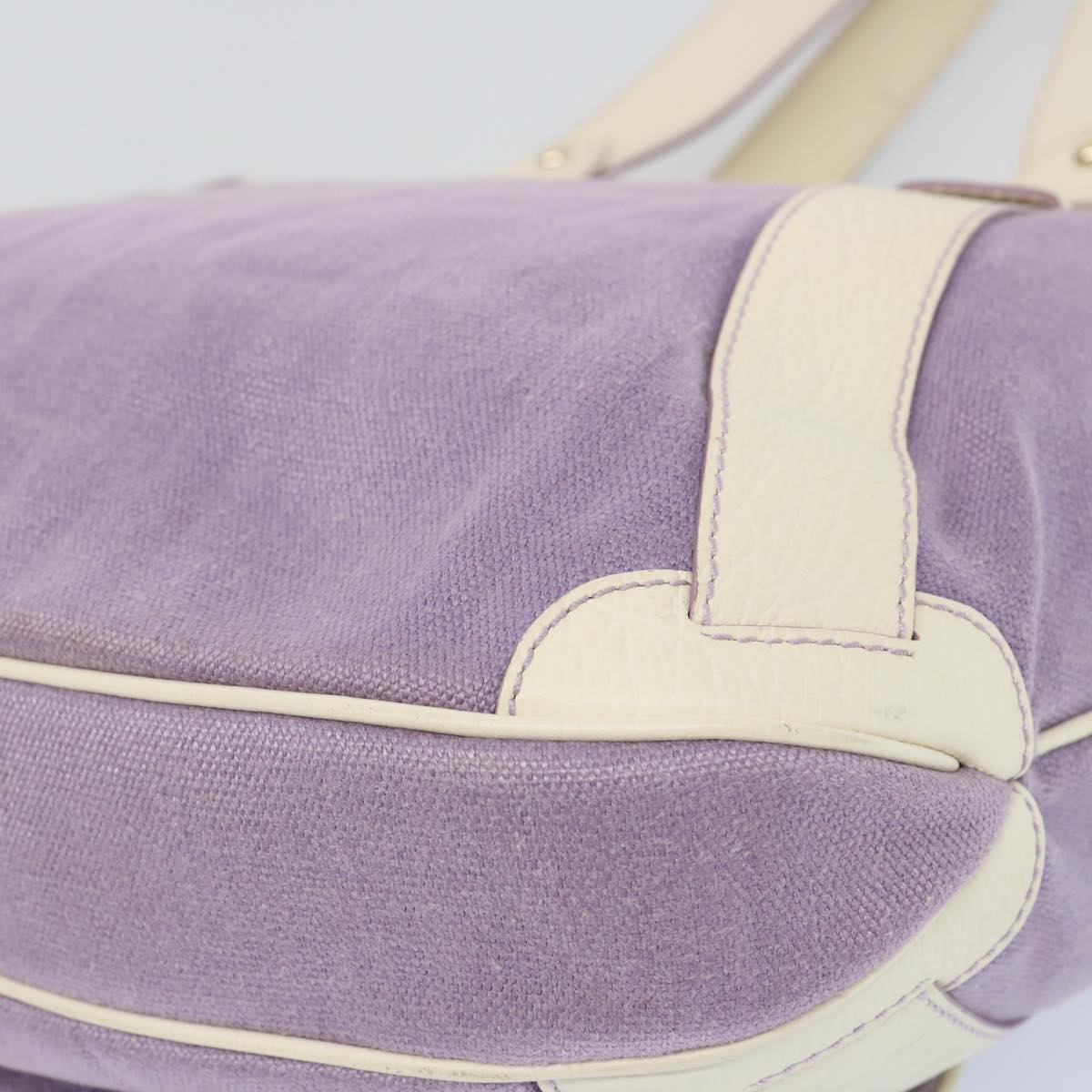 CELINE Tote Bag Canvas Purple Auth 66944
