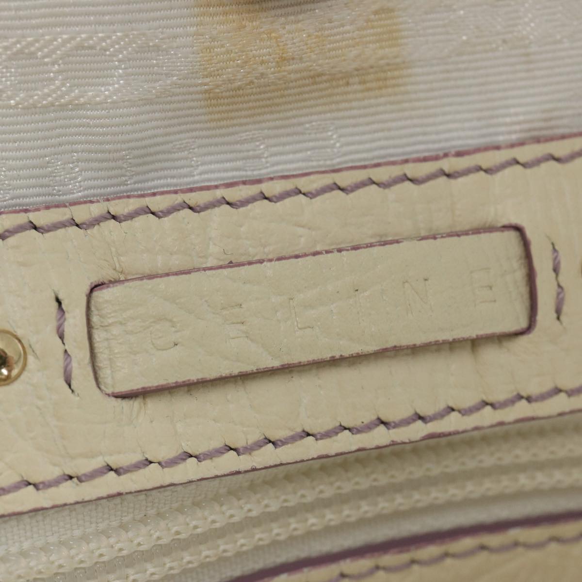 CELINE Tote Bag Canvas Purple Auth 66944