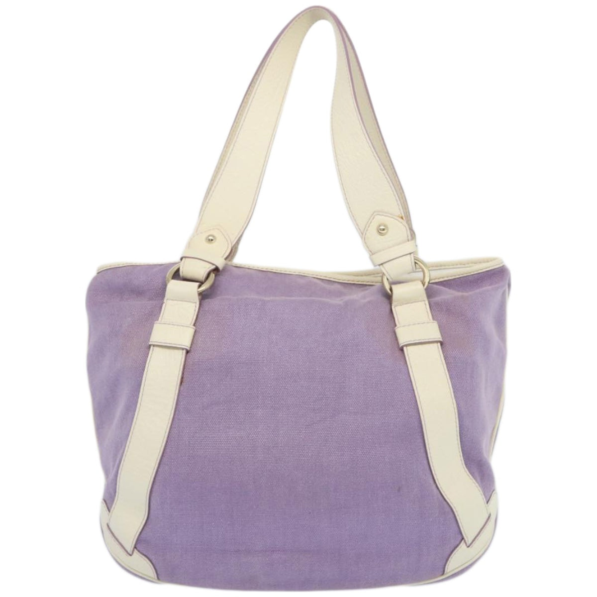 CELINE Tote Bag Canvas Purple Auth 66944