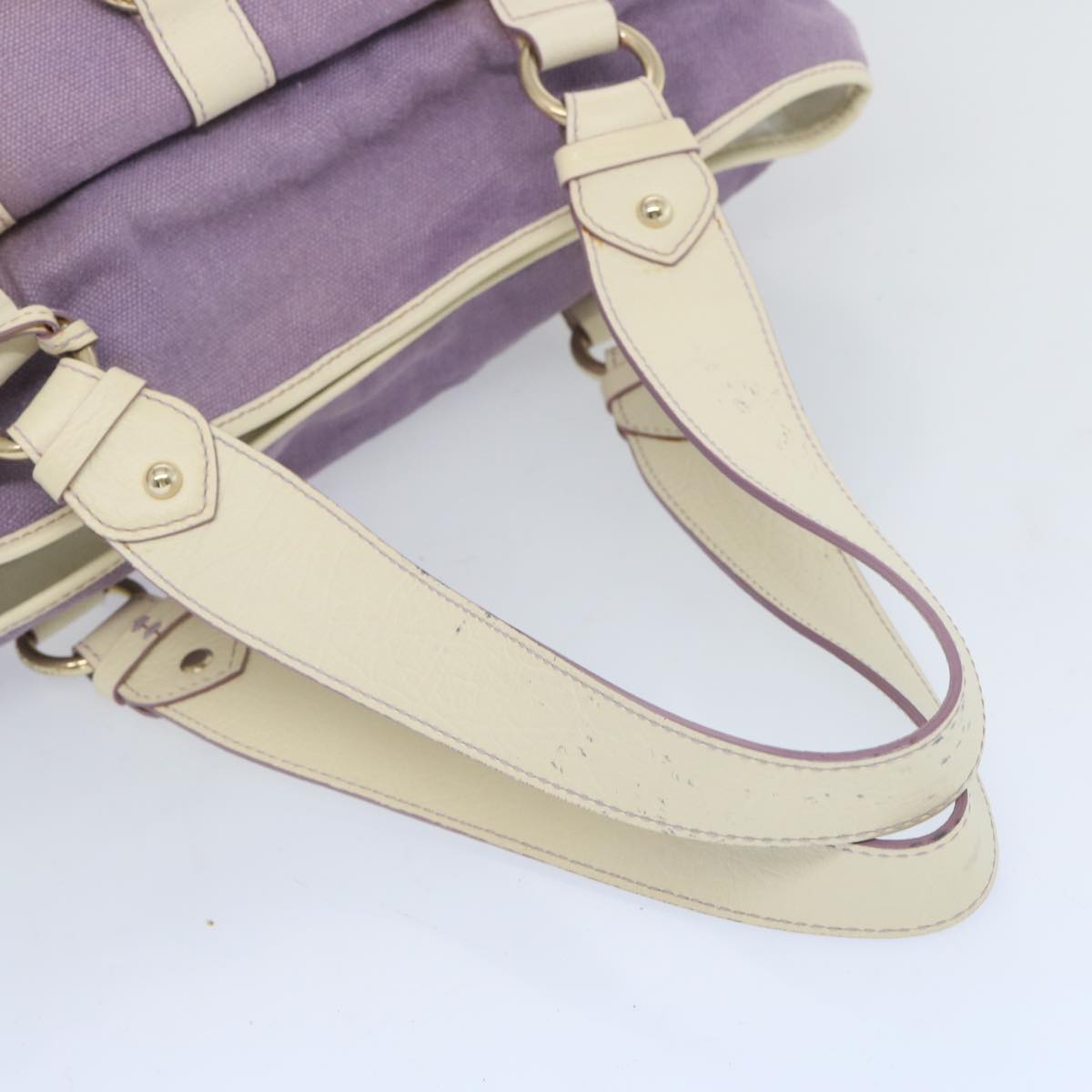CELINE Tote Bag Canvas Purple Auth 66944