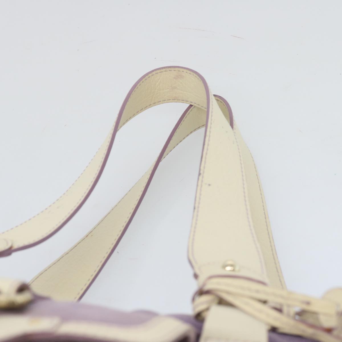CELINE Tote Bag Canvas Purple Auth 66944