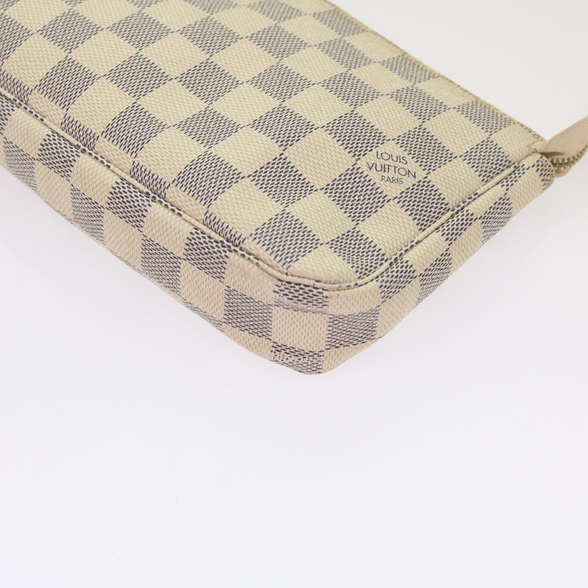 LOUIS VUITTON Damier Azur Pochette Accessoires Pouch N51986 LV Auth 66973