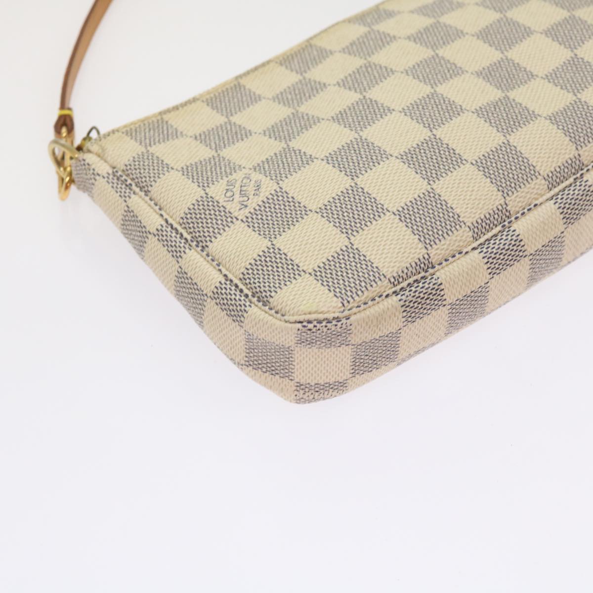 LOUIS VUITTON Damier Azur Pochette Accessoires Pouch N51986 LV Auth 66973