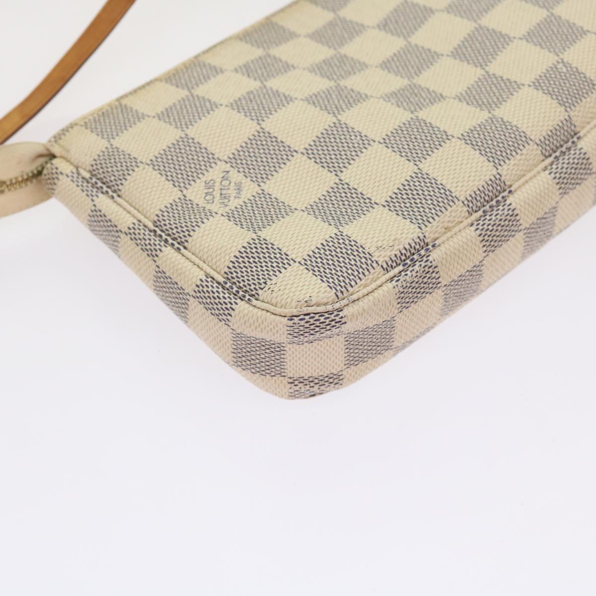 LOUIS VUITTON Damier Azur Pochette Accessoires Pouch N51986 LV Auth 66973