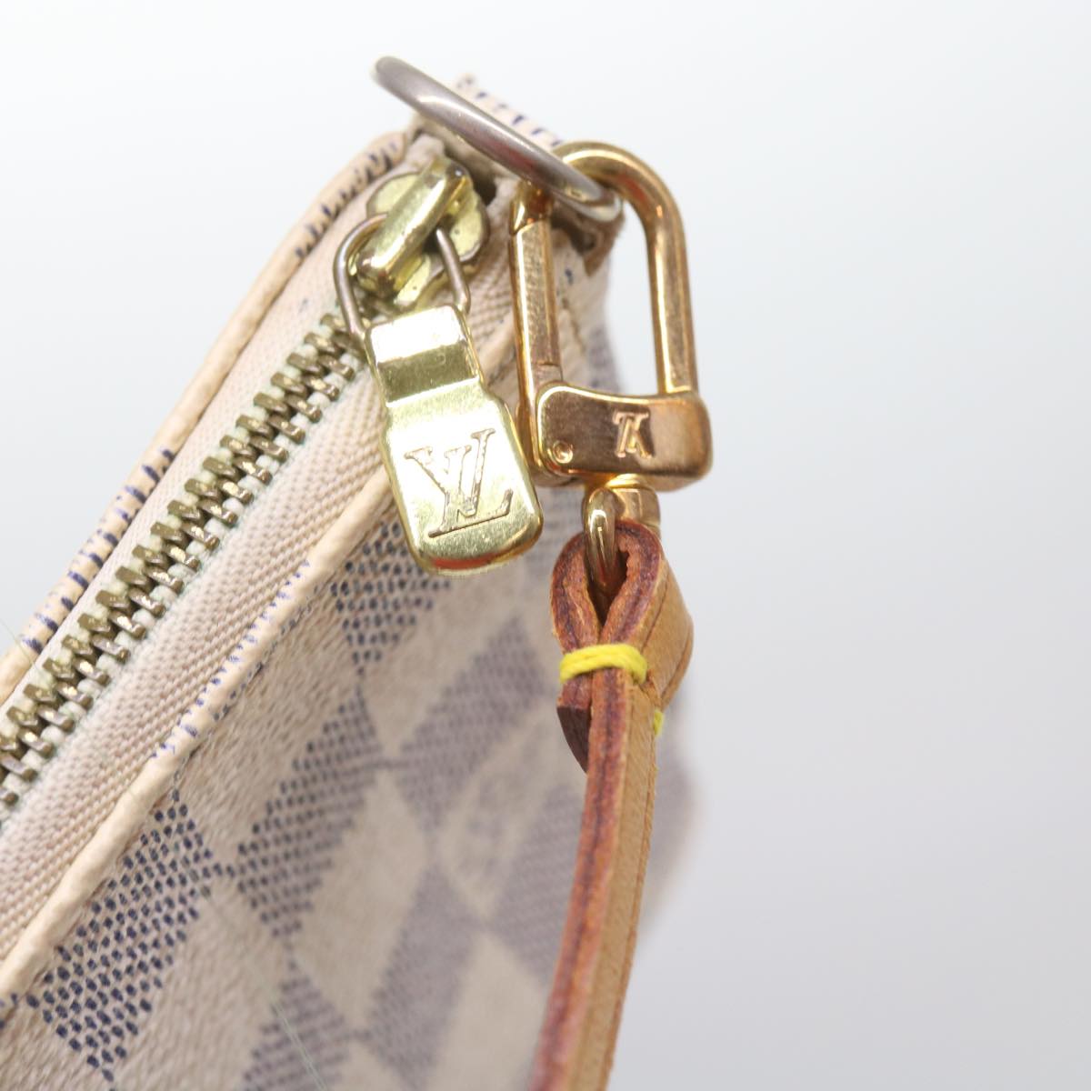 LOUIS VUITTON Damier Azur Pochette Accessoires Pouch N51986 LV Auth 66973