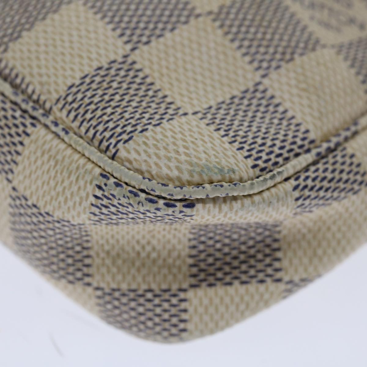 LOUIS VUITTON Damier Azur Pochette Accessoires Pouch N51986 LV Auth 66982