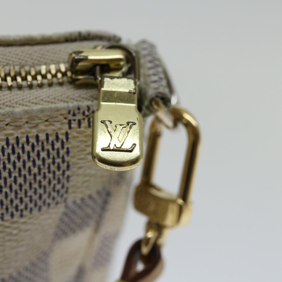 LOUIS VUITTON Damier Azur Pochette Accessoires Pouch N51986 LV Auth 66982