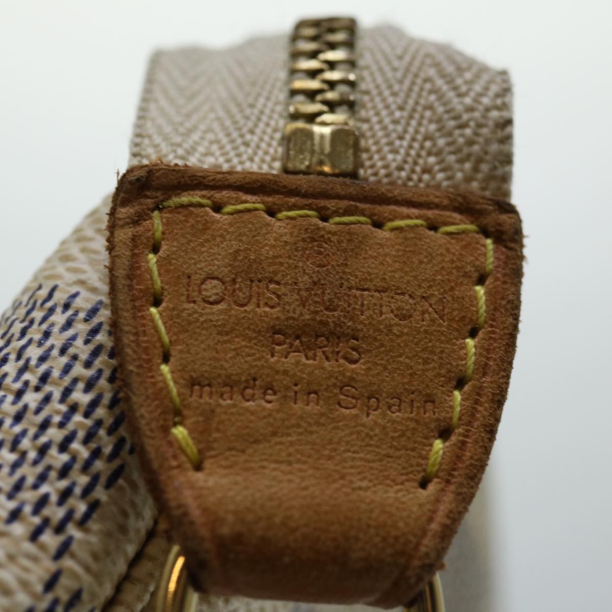 LOUIS VUITTON Damier Azur Pochette Accessoires Pouch N51986 LV Auth 66982