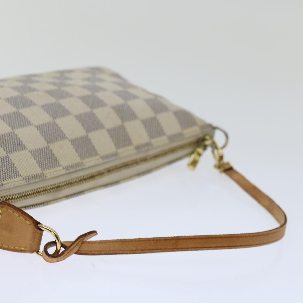 LOUIS VUITTON Damier Azur Pochette Accessoires Pouch N51986 LV Auth 66982