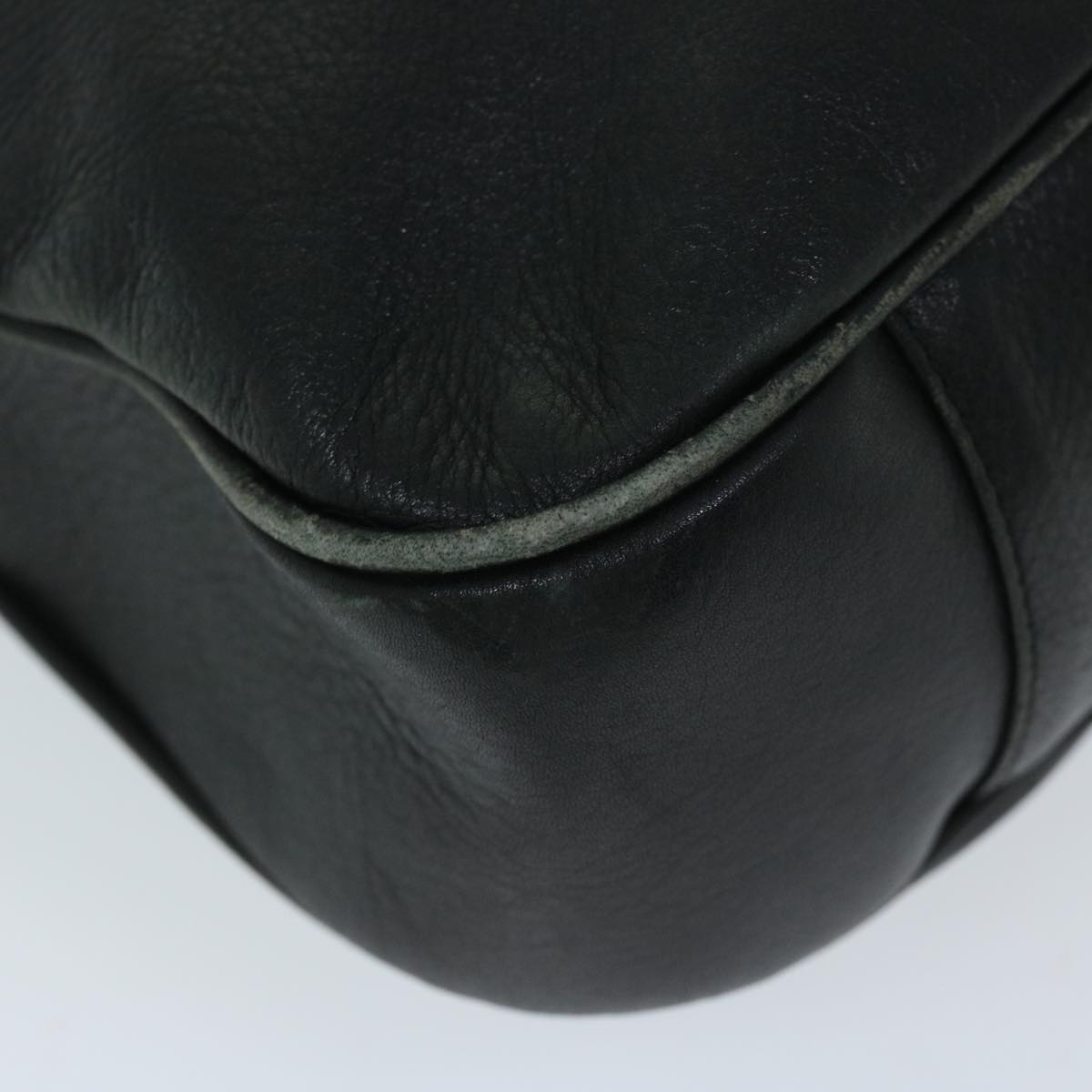 GUCCI Bamboo Shoulder Bag Leather 2way Black 001 1577 Auth 67045