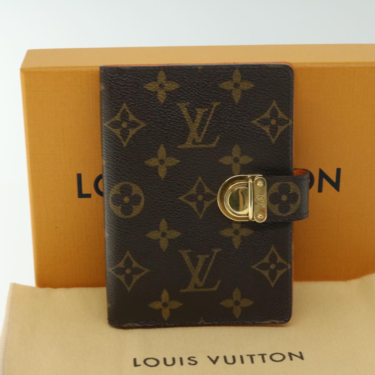 LOUIS VUITTON Monogram Agenda Koala PM Cover Orange R21015 LV Auth 67093