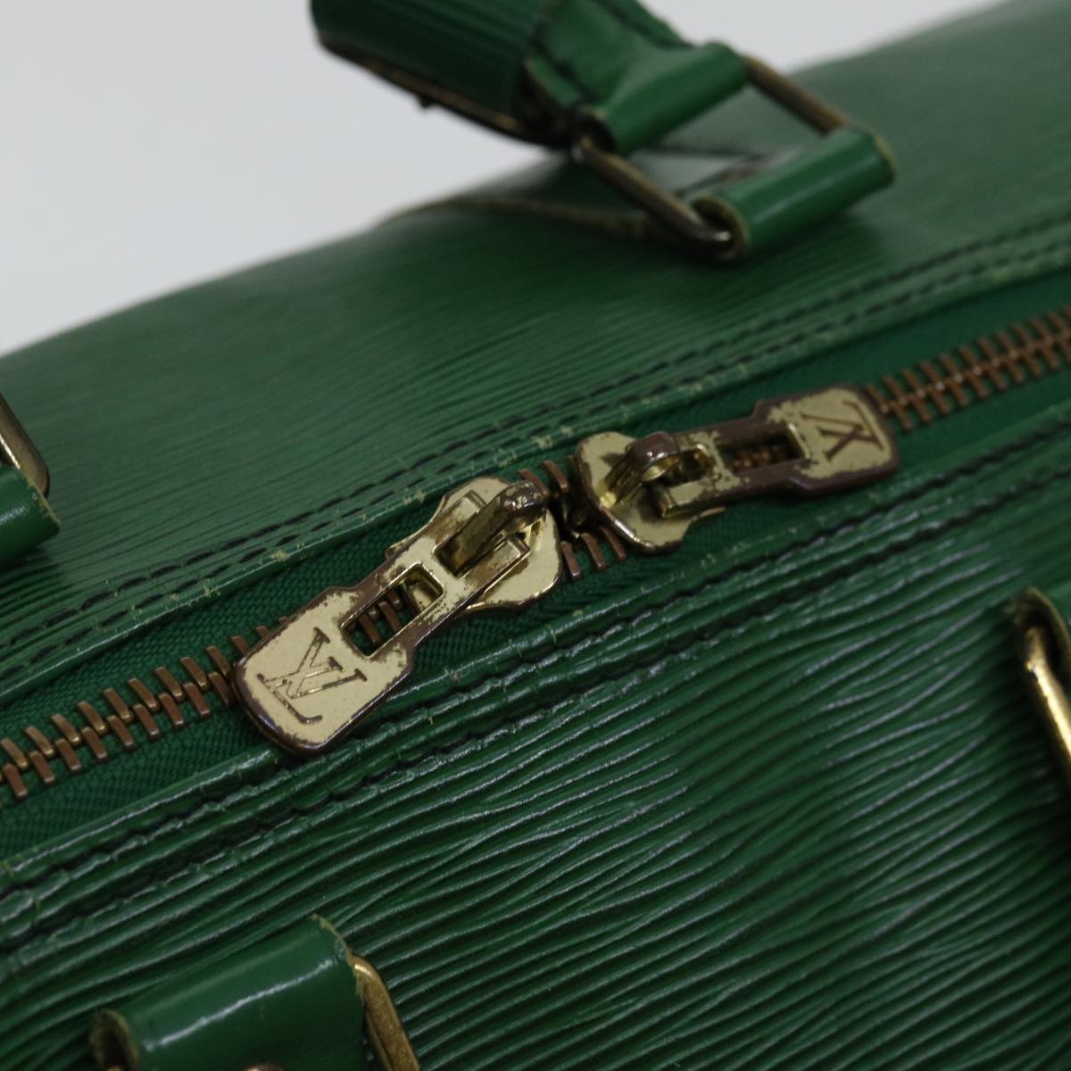 LOUIS VUITTON Epi Keepall 45 Boston Bag Green M42974 LV Auth 67150