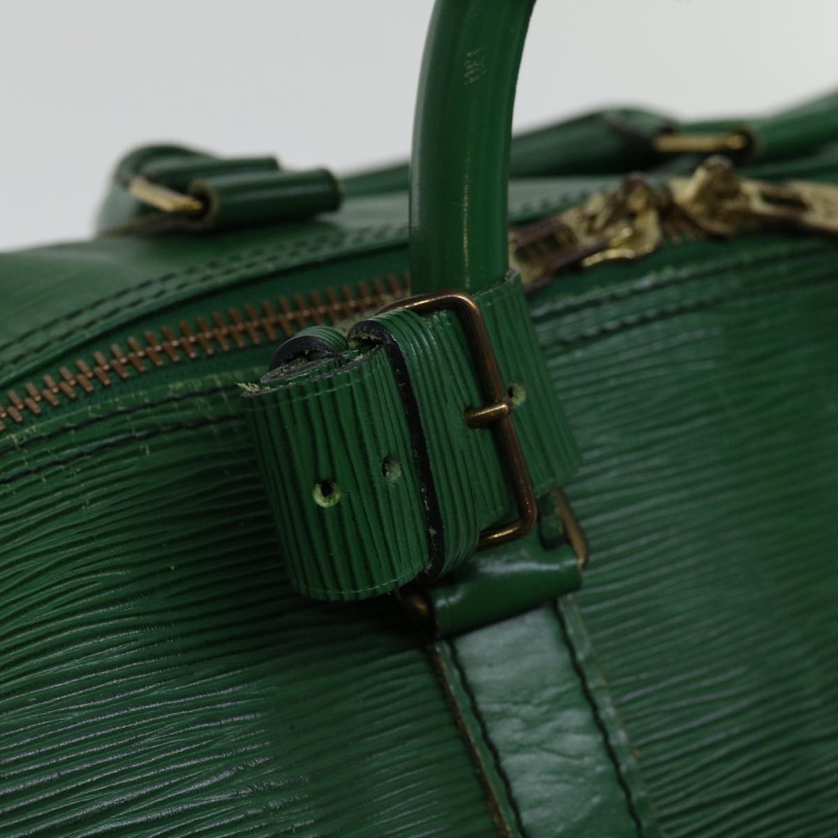 LOUIS VUITTON Epi Keepall 45 Boston Bag Green M42974 LV Auth 67150