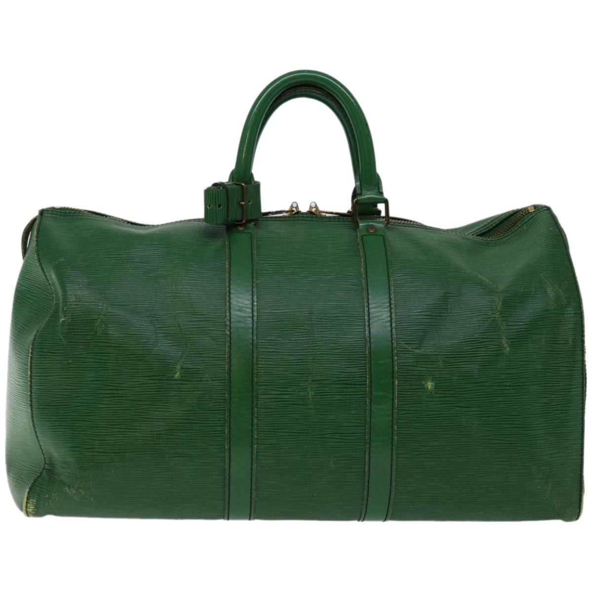 LOUIS VUITTON Epi Keepall 45 Boston Bag Green M42974 LV Auth 67150