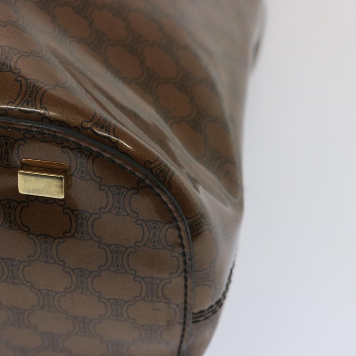 CELINE Macadam Canvas Tote Bag Brown Auth 67344