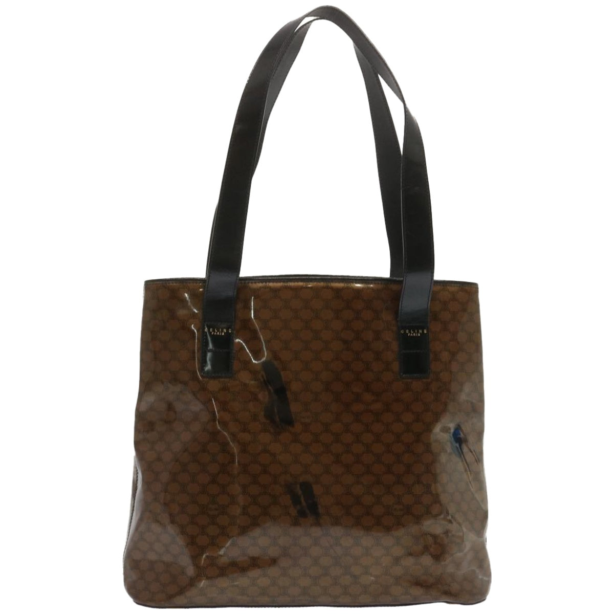 CELINE Macadam Canvas Tote Bag Brown Auth 67344