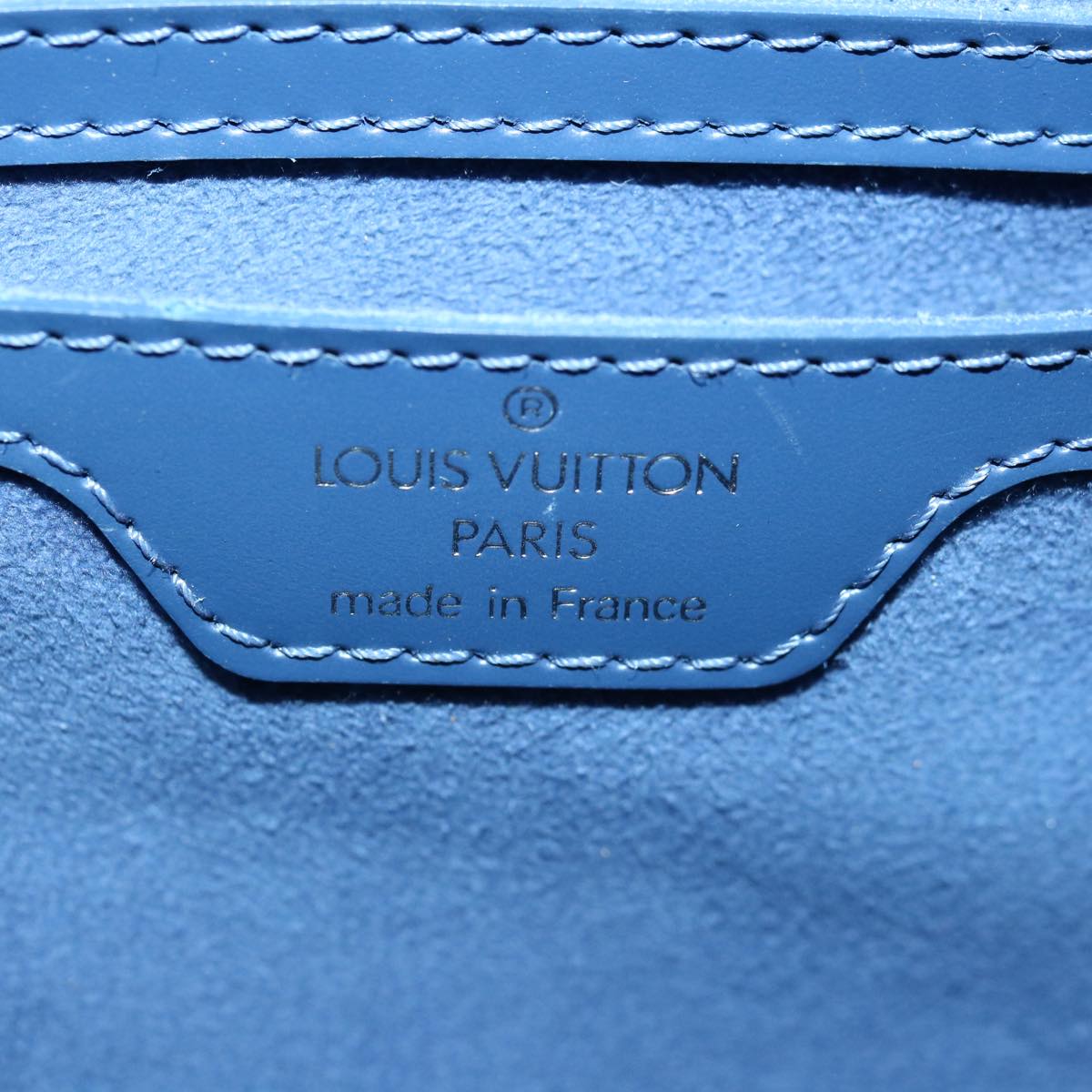 LOUIS VUITTON Epi Soufflot Hand Bag Blue Myrtille M5222G LV Auth 67456A