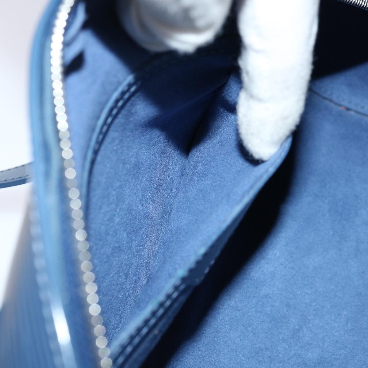 LOUIS VUITTON Epi Soufflot Hand Bag Blue Myrtille M5222G LV Auth 67456A