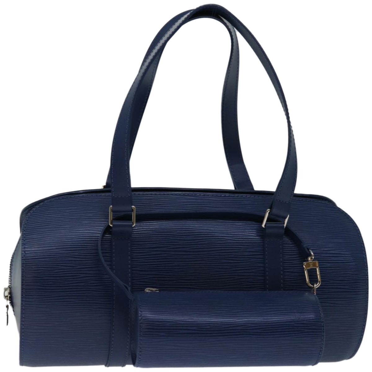 LOUIS VUITTON Epi Soufflot Hand Bag Blue Myrtille M5222G LV Auth 67456A