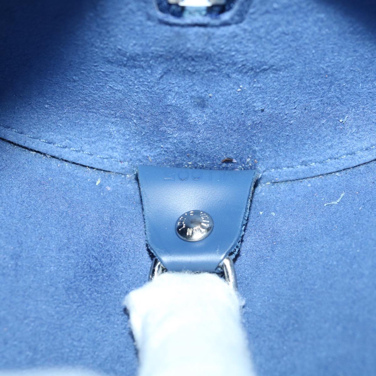 LOUIS VUITTON Epi Soufflot Hand Bag Blue Myrtille M5222G LV Auth 67456A