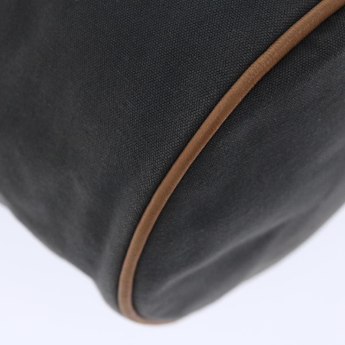 HERMES Purse Porochon Mimil GM Shoulder Bag Canvas Gray Auth 67521