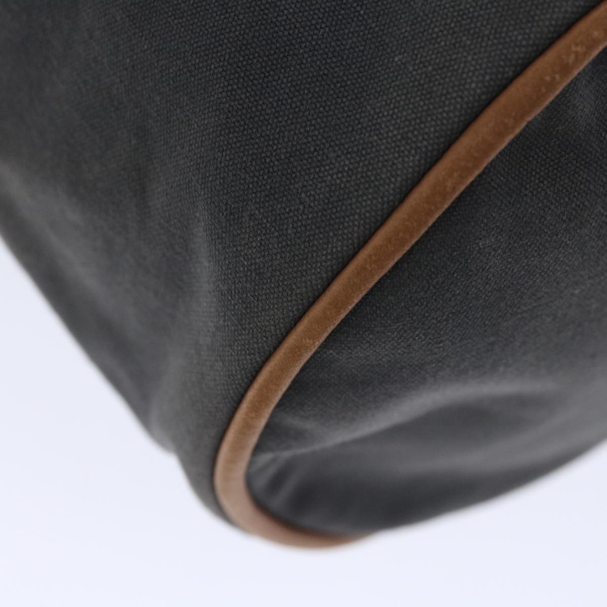 HERMES Purse Porochon Mimil GM Shoulder Bag Canvas Gray Auth 67521