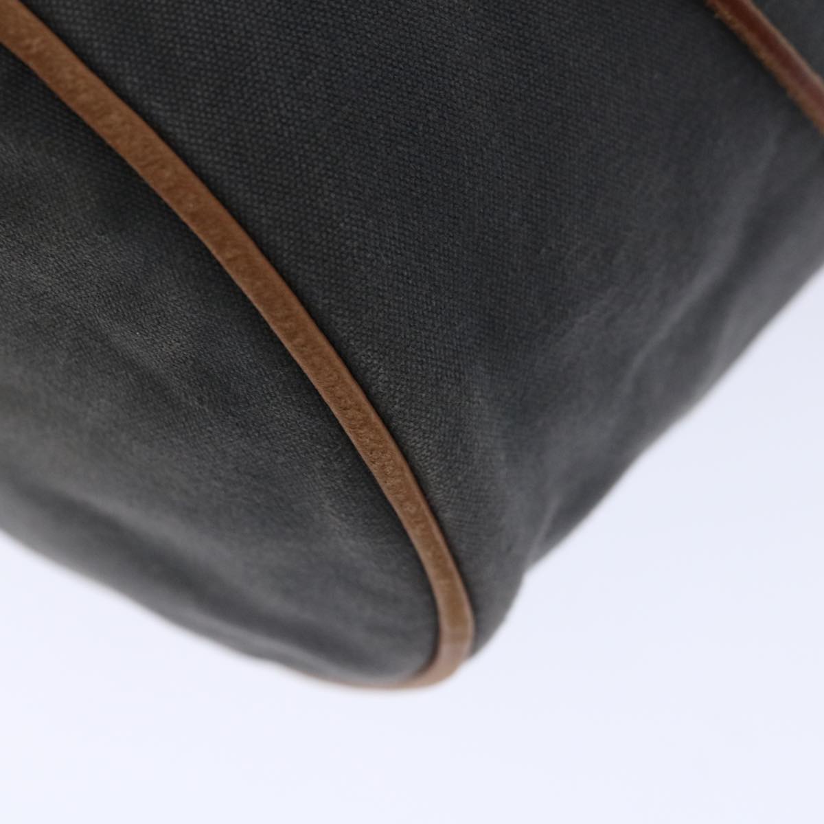 HERMES Purse Porochon Mimil GM Shoulder Bag Canvas Gray Auth 67521