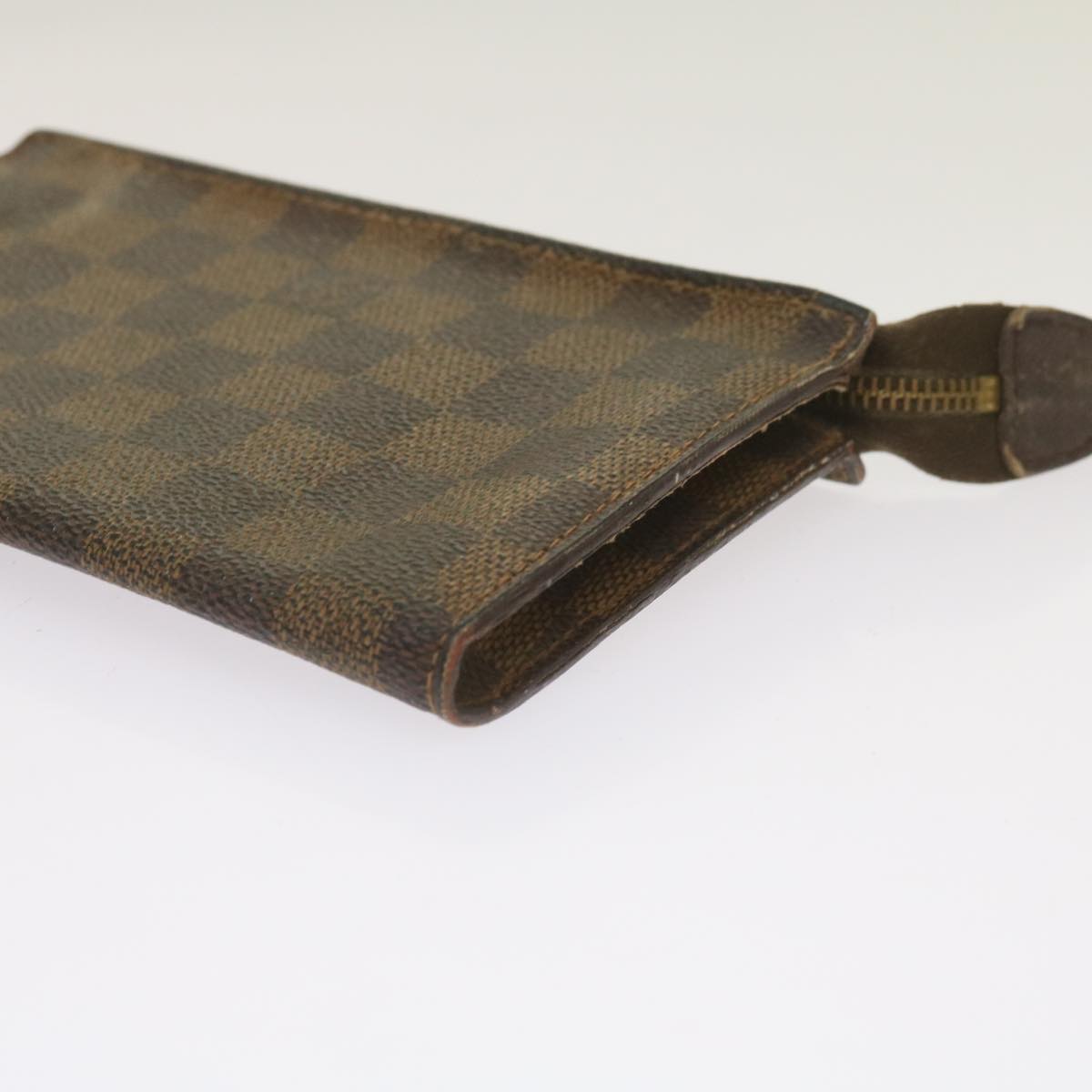 LOUIS VUITTON Damier Ebene Marais Pouch LV Auth 67811