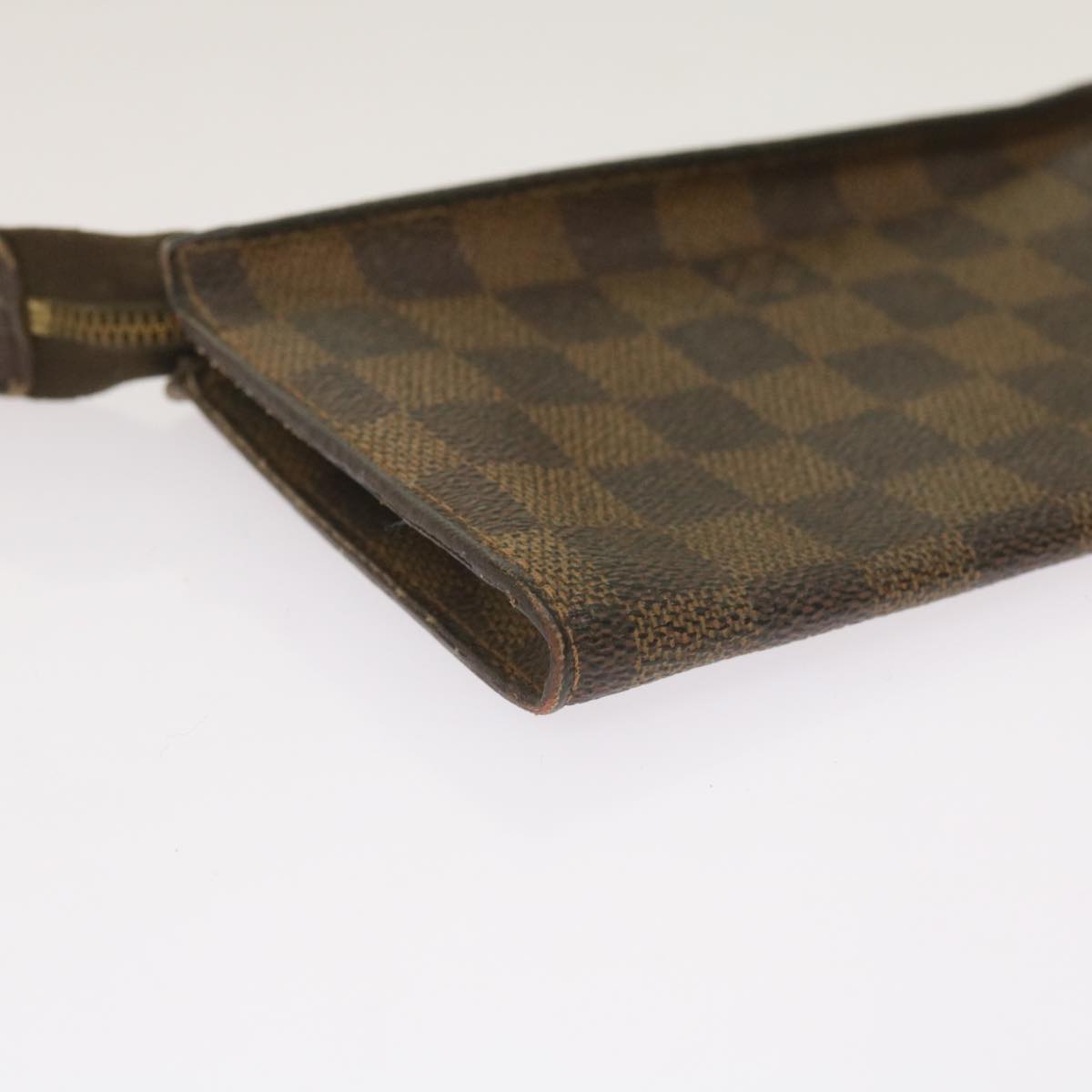 LOUIS VUITTON Damier Ebene Marais Pouch LV Auth 67811
