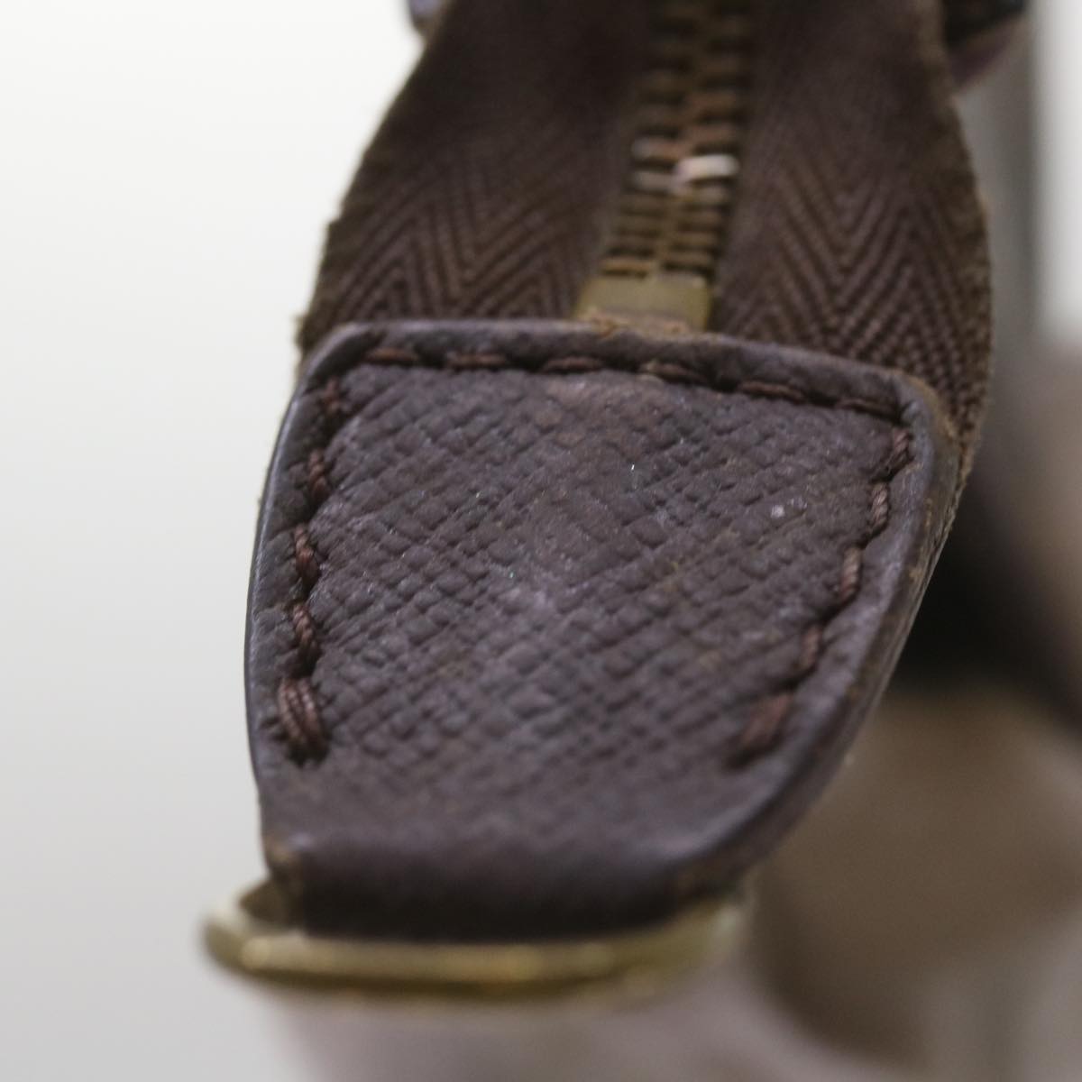 LOUIS VUITTON Damier Ebene Marais Pouch LV Auth 67811