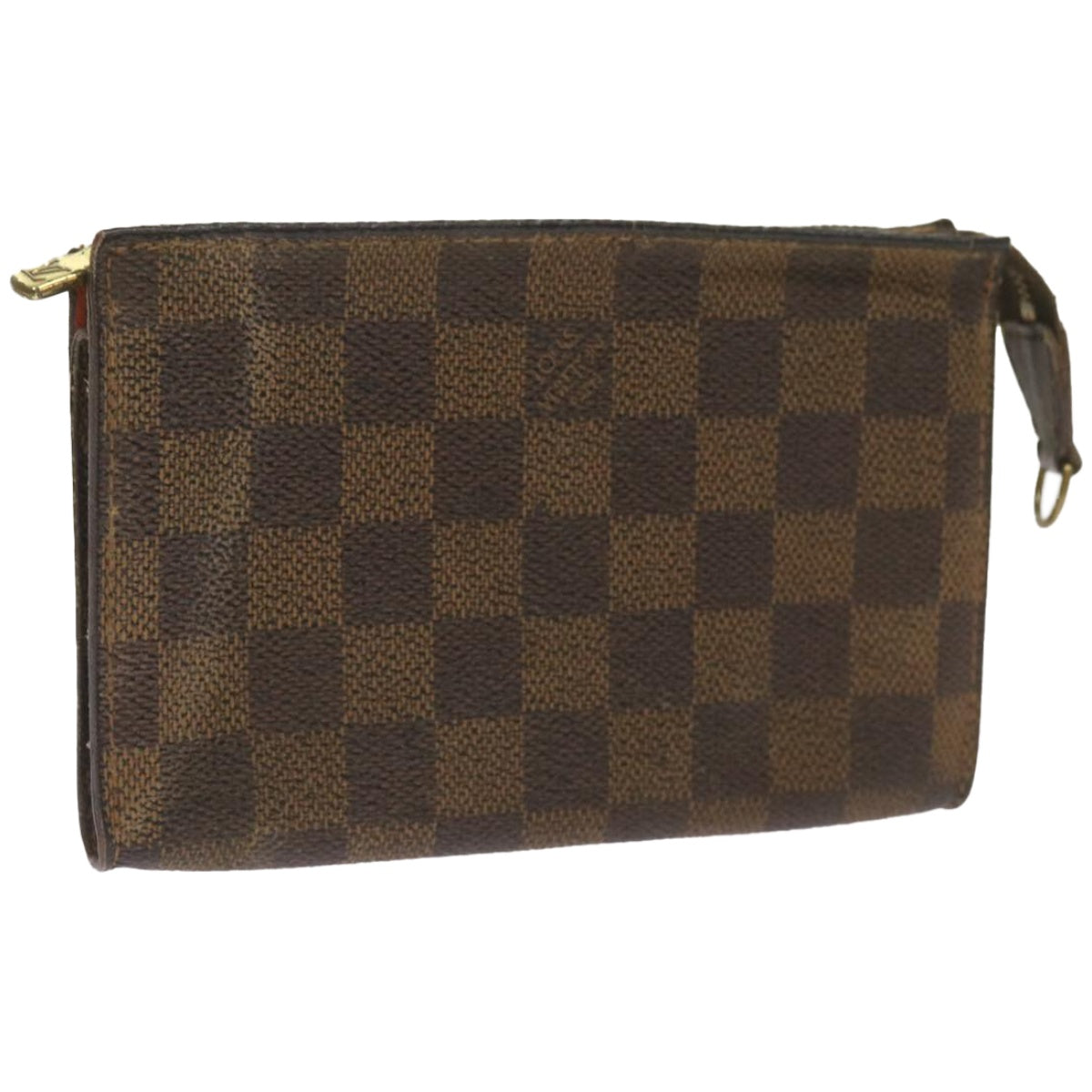 LOUIS VUITTON Damier Ebene Marais Pouch LV Auth 67811