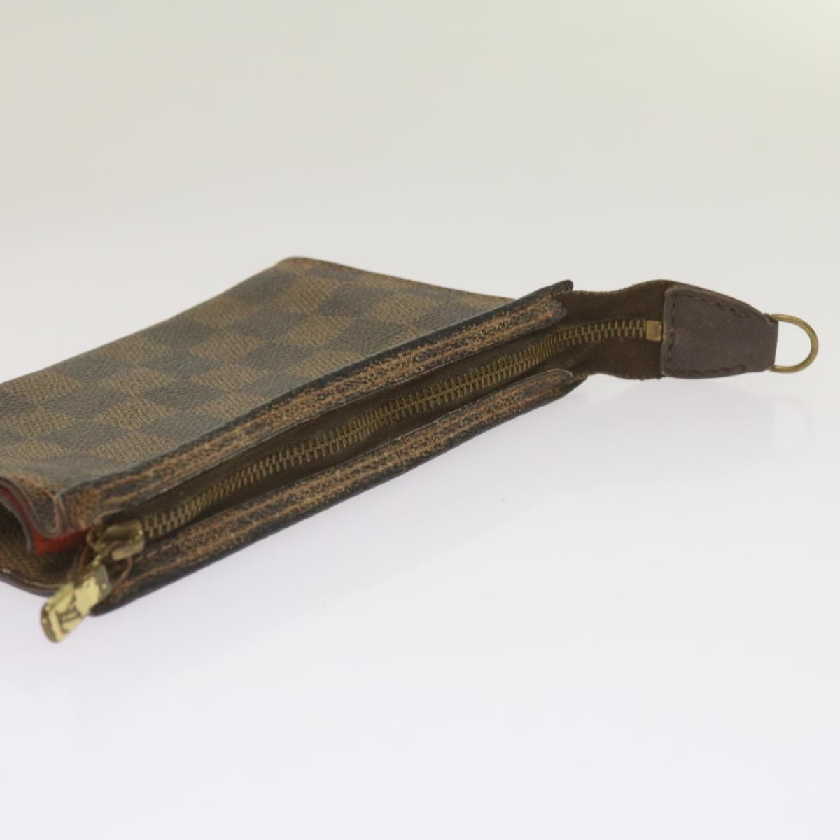 LOUIS VUITTON Damier Ebene Marais Pouch LV Auth 67811