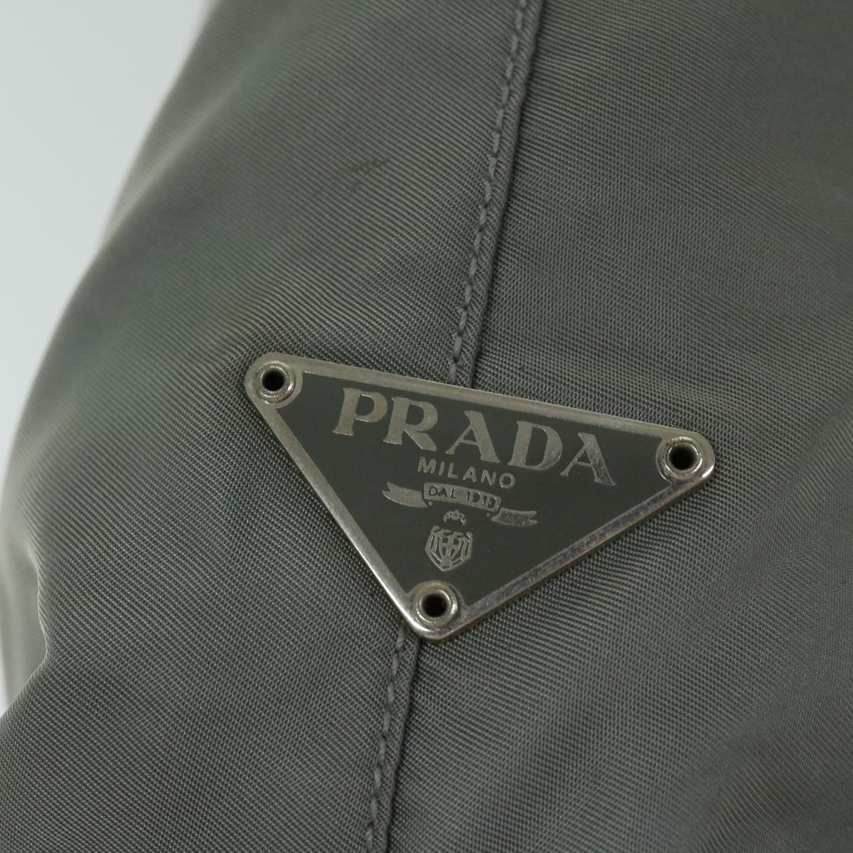 PRADA Shoulder Bag Nylon Khaki Auth 67988
