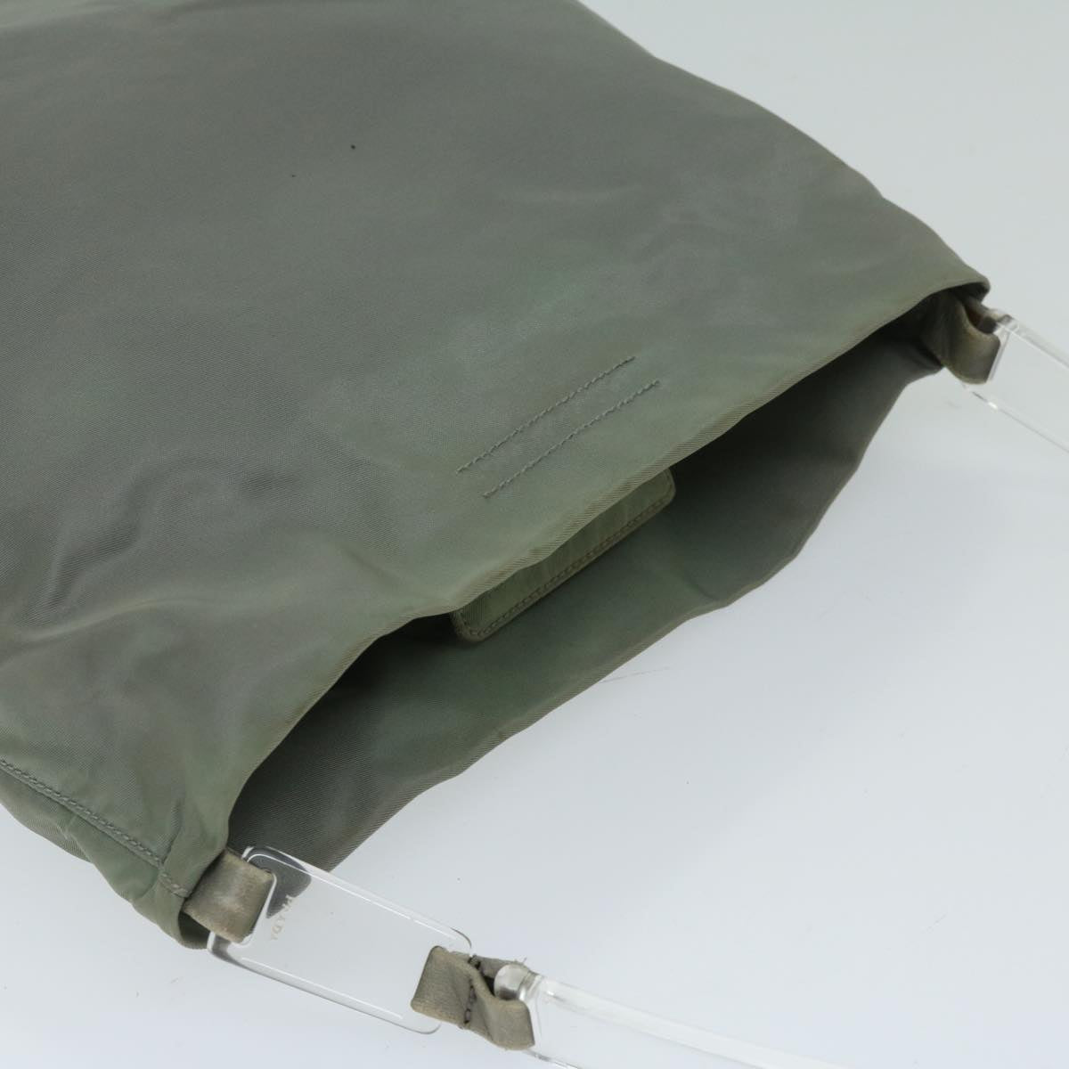 PRADA Shoulder Bag Nylon Khaki Auth 67988