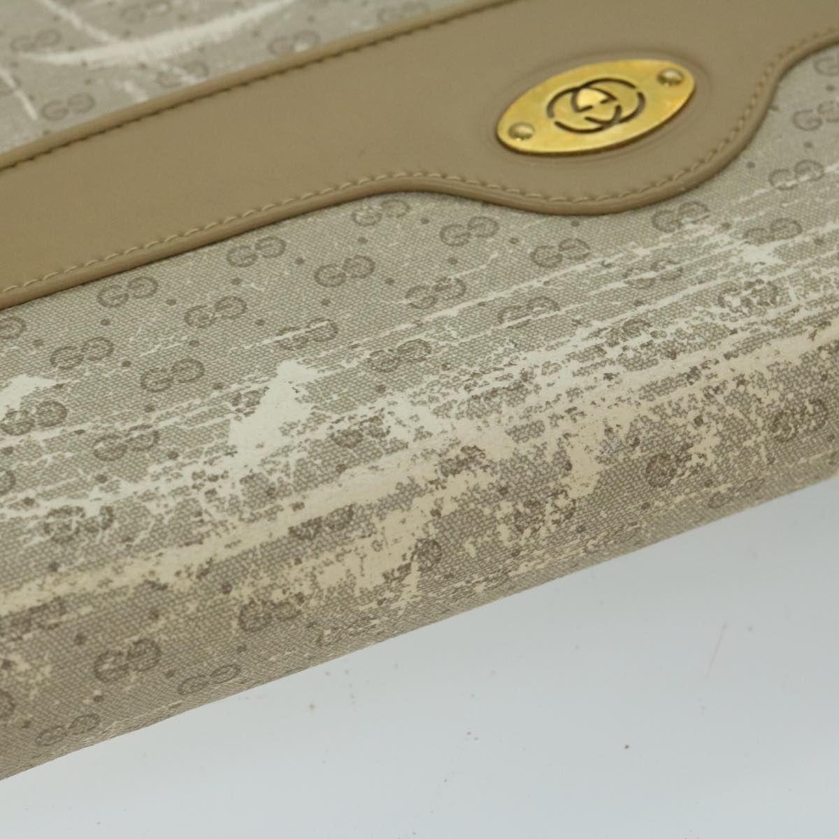 GUCCI Micro GG Canvas Shoulder Bag Beige 004 106 0024 Auth 68018
